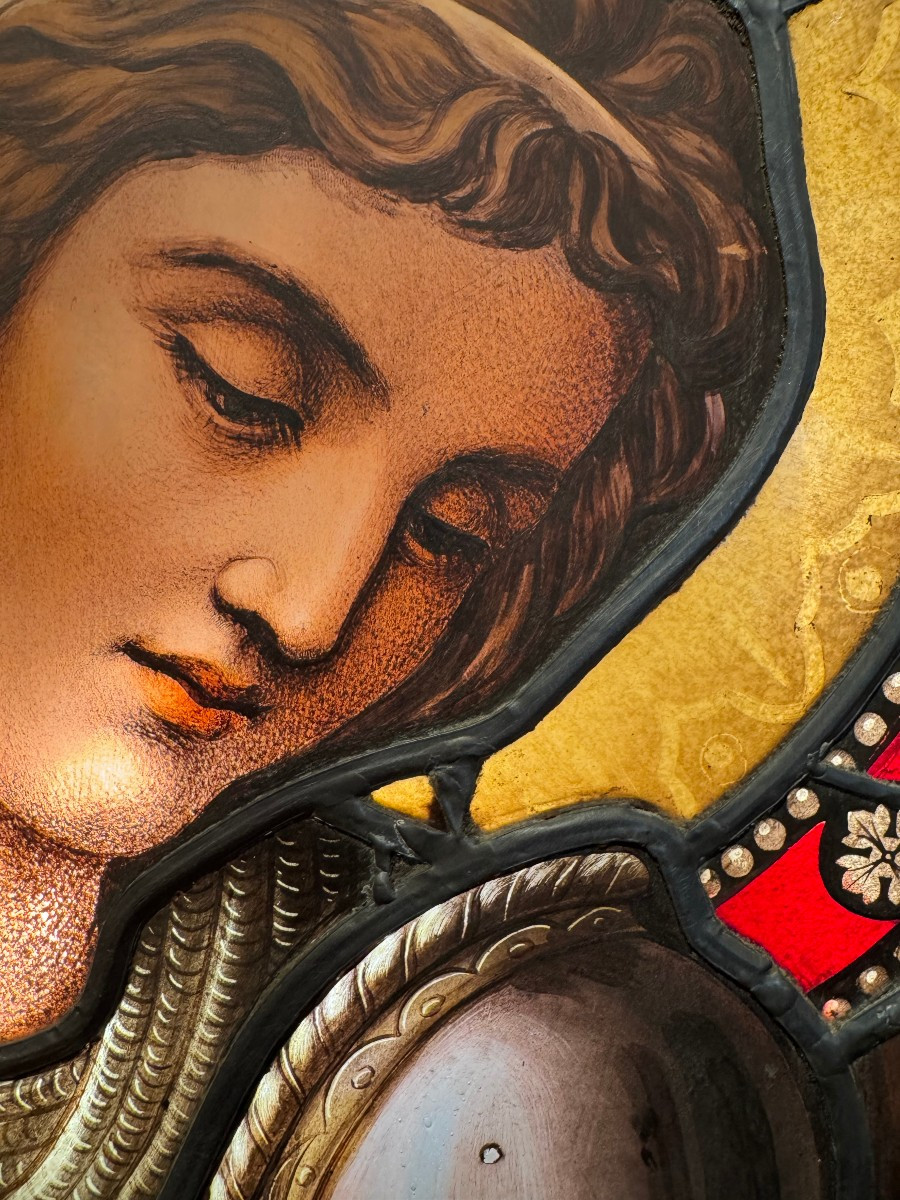 Saint-Georges ou saint-Michel, vitrail, 19e s.-photo-3