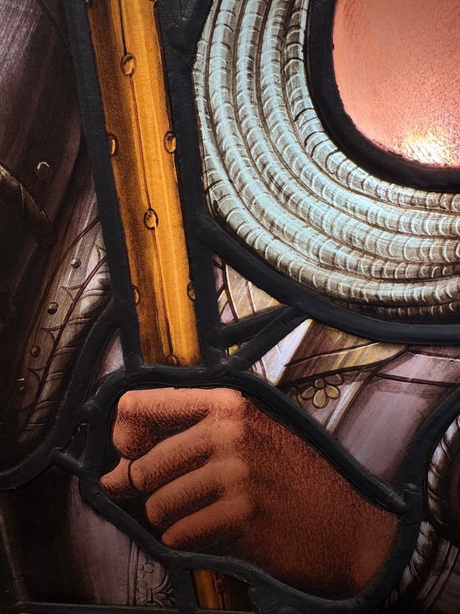 Saint-Georges ou saint-Michel, vitrail, 19e s.-photo-4