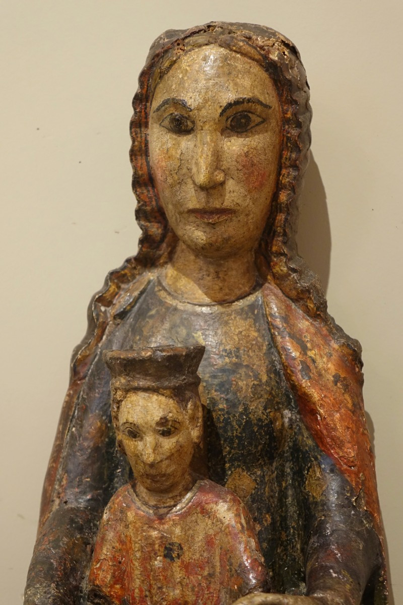 Virgin And Child "sades Sapientiae", Italy, Umbria, 13th Century.-photo-2
