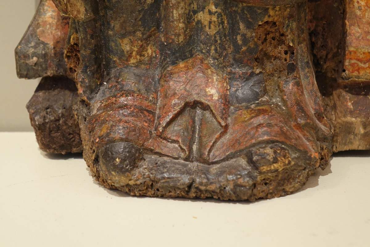 Virgin And Child "sades Sapientiae", Italy, Umbria, 13th Century.-photo-2