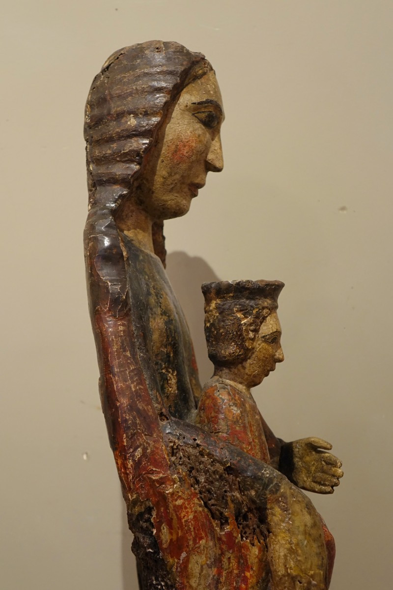 Virgin And Child "sades Sapientiae", Italy, Umbria, 13th Century.-photo-7
