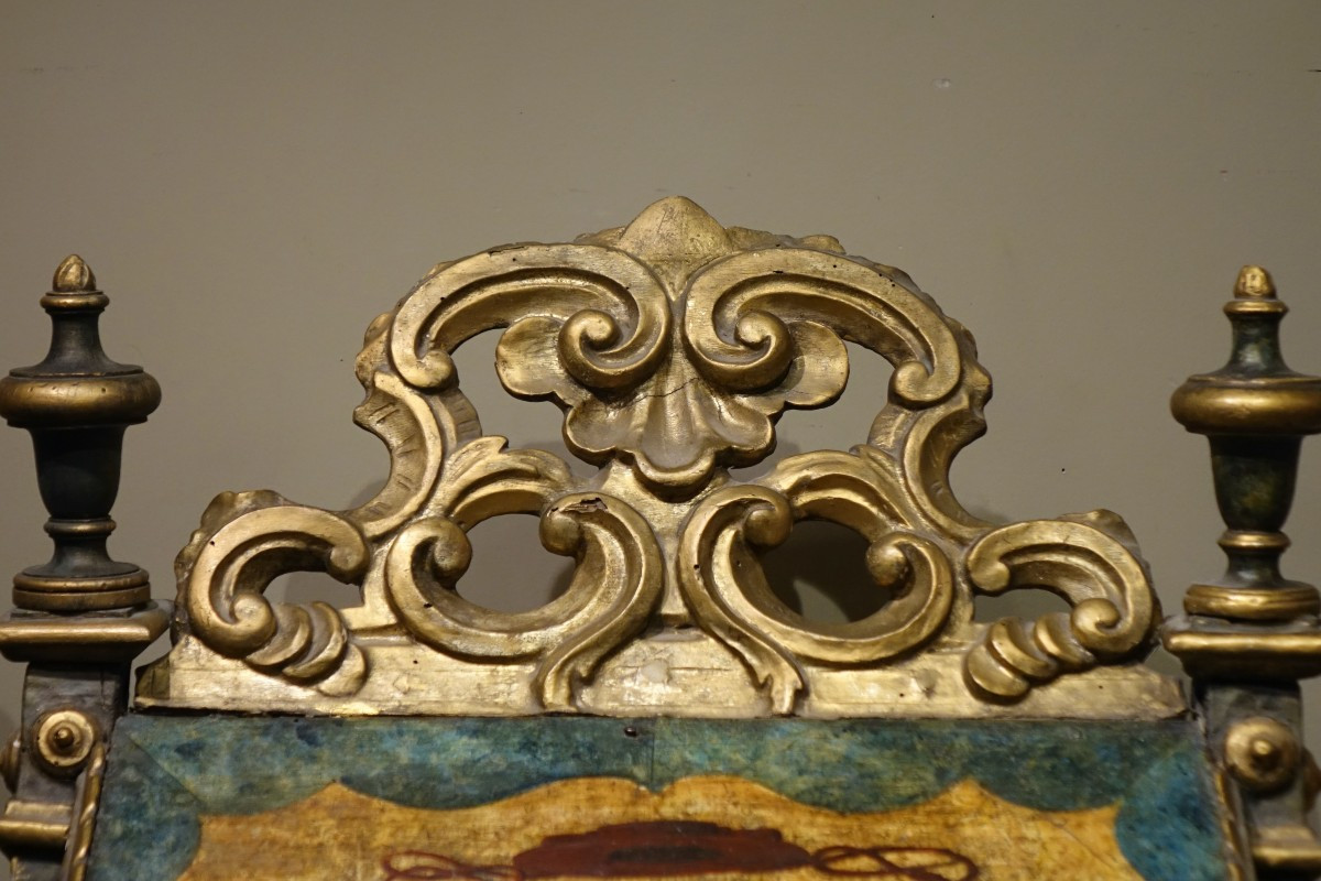 Lutrin en bois peint , Venise, 18e s.-photo-4