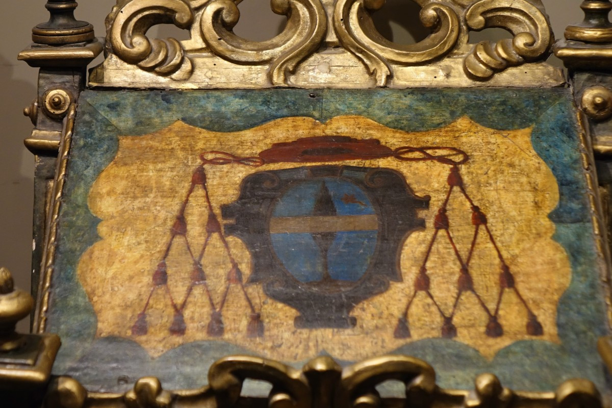 Lutrin en bois peint , Venise, 18e s.-photo-1