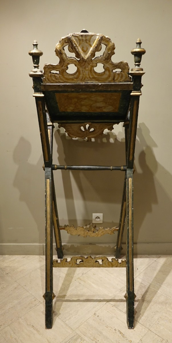 Lutrin en bois peint , Venise, 18e s.-photo-4