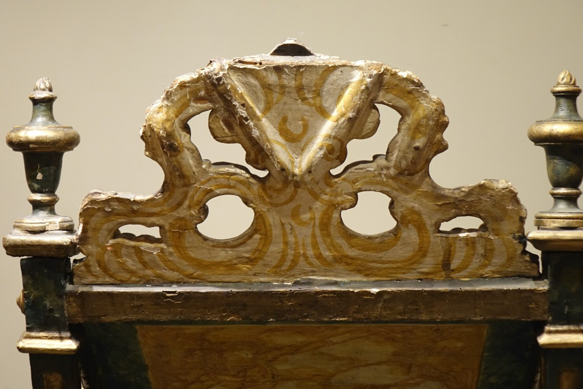 Lutrin en bois peint , Venise, 18e s.-photo-5