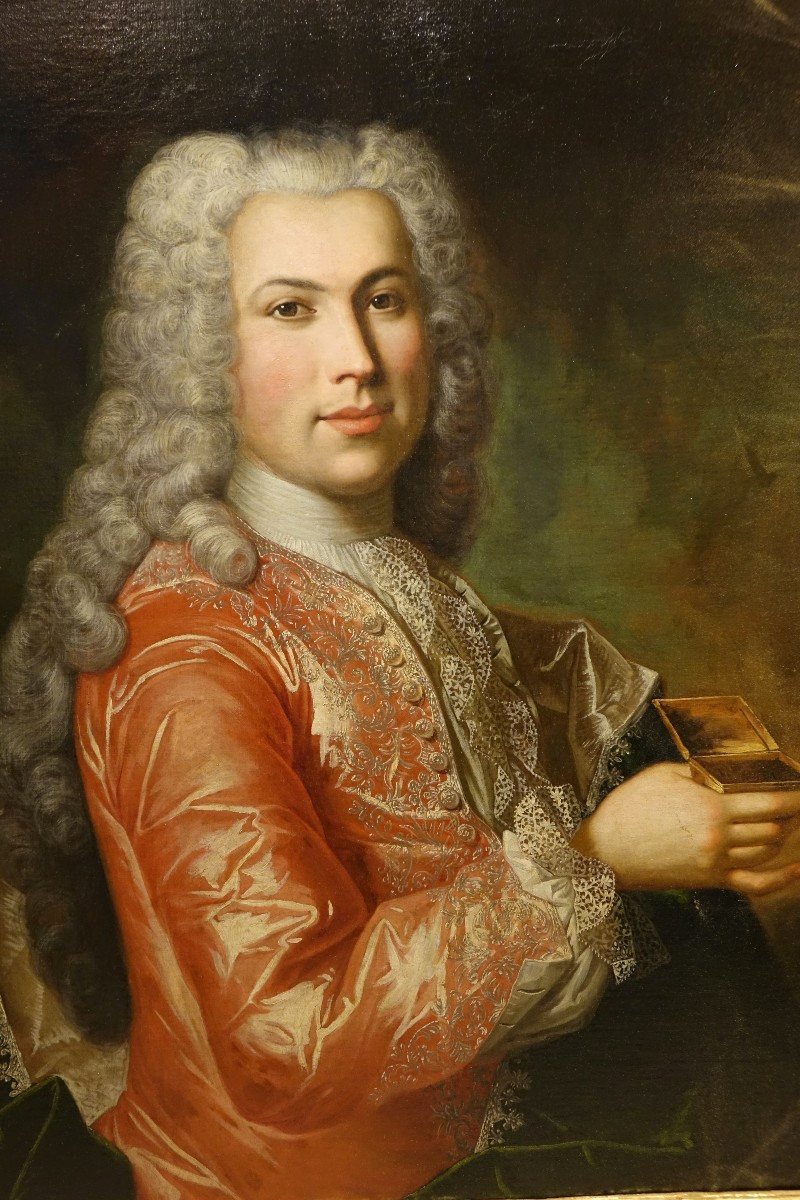 "portrait Of A Gentleman Holding A Snuffbox", France, Circa 1730-photo-2