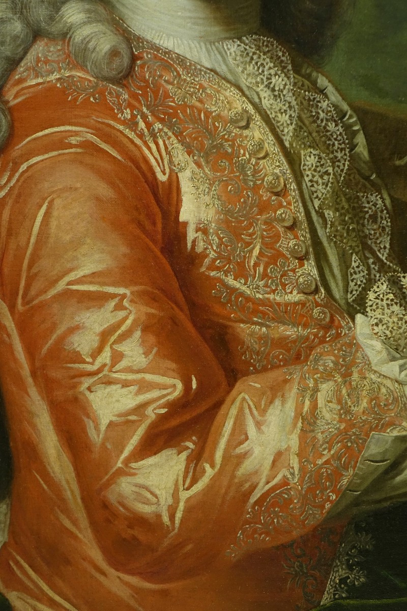 "portrait Of A Gentleman Holding A Snuffbox", France, Circa 1730-photo-3