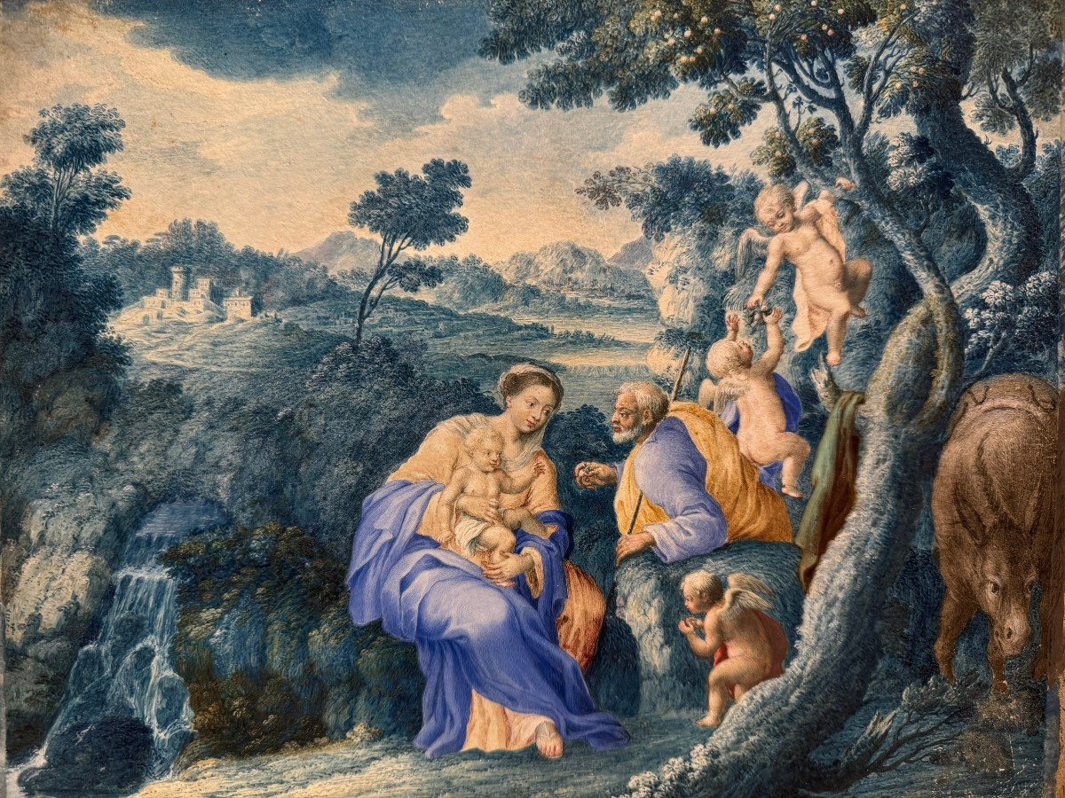 Pair Of Gouaches, France, 17th C.