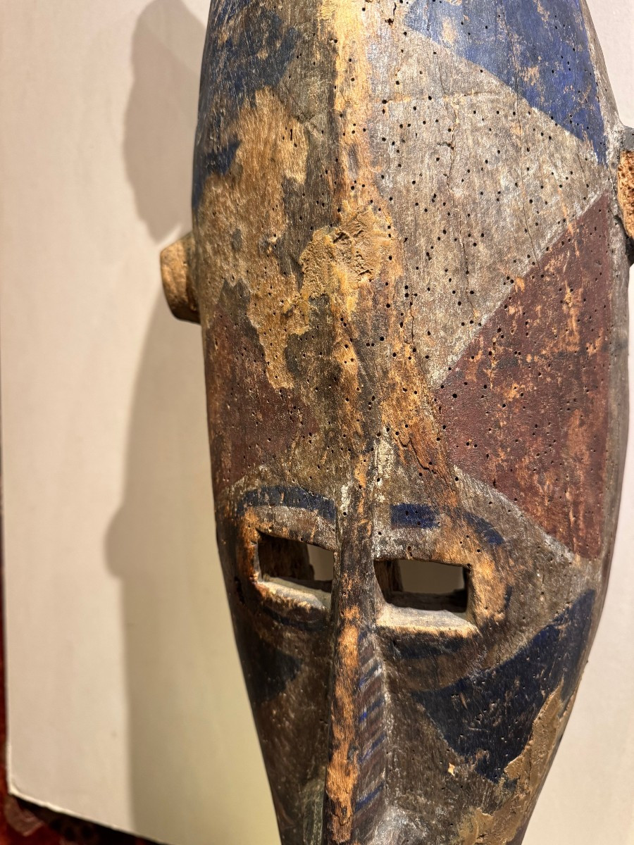 Votive Mask, Wood And Pigments, Burkina Faso, Circa 1910-photo-2
