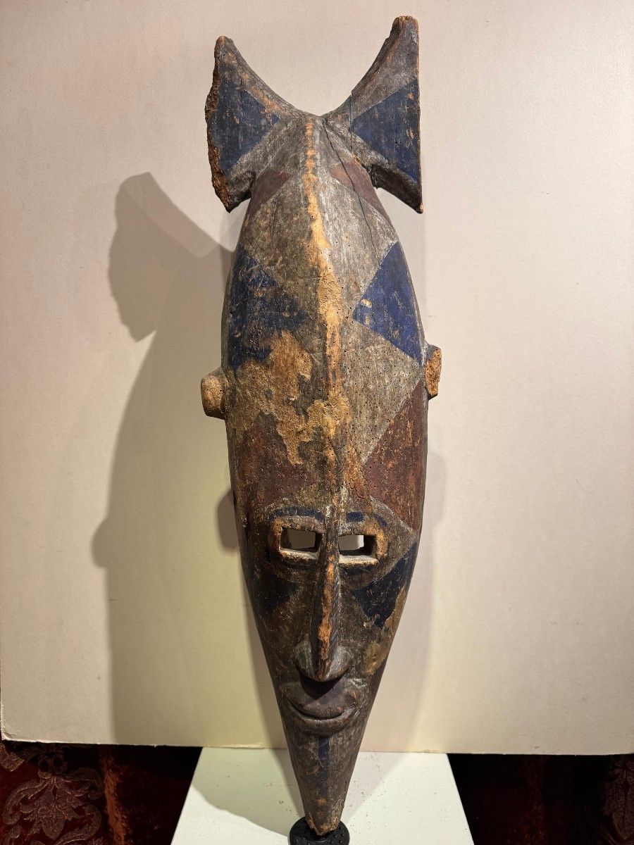 Votive Mask, Wood And Pigments, Burkina Faso, Circa 1910-photo-4