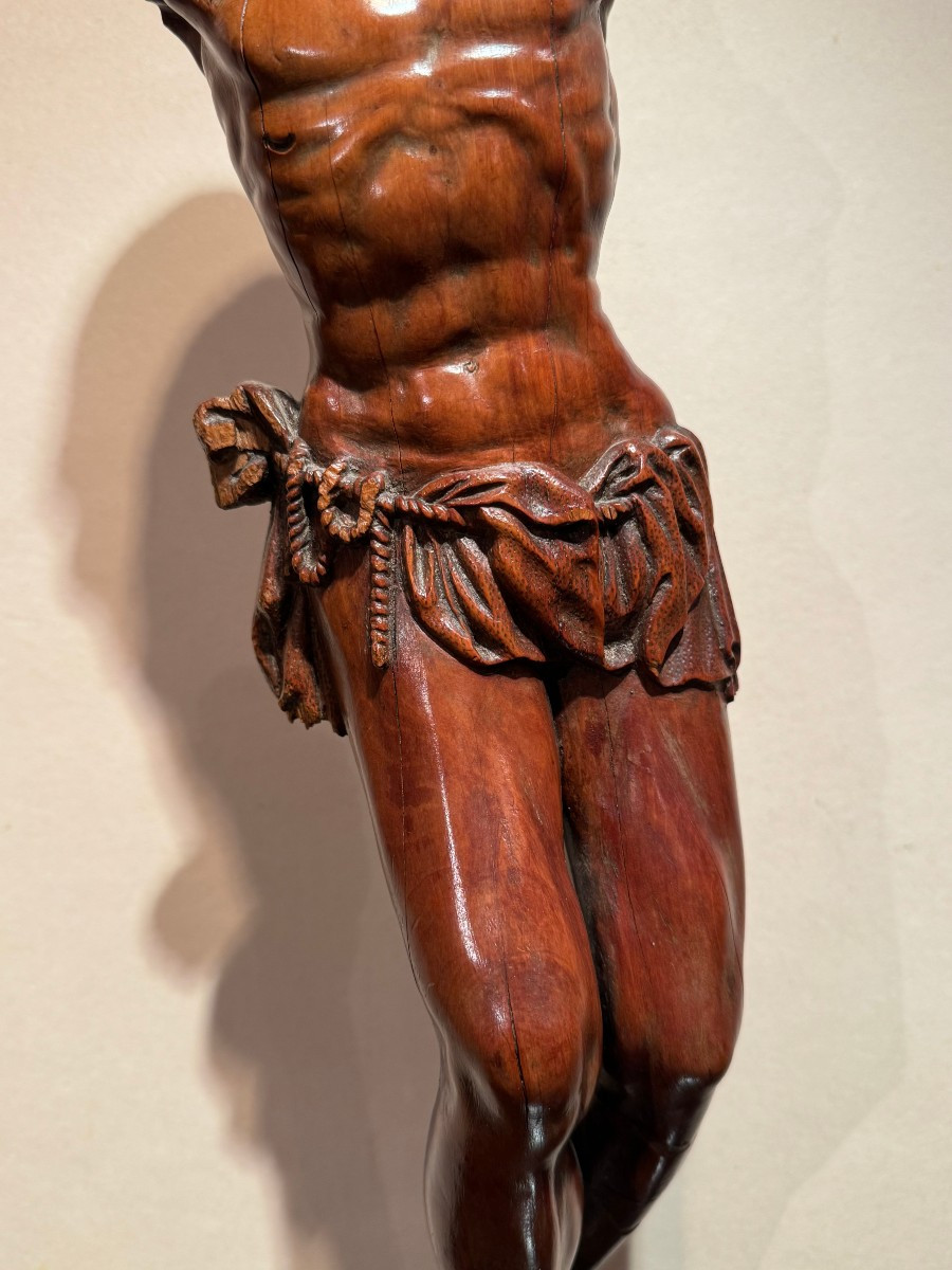 Christ en croix, buis,  France, début 17e s.-photo-4