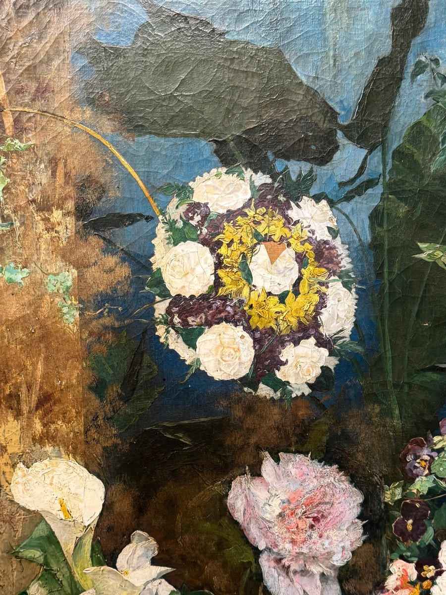 Nature morte à composition florale, France, vers 1880-1890-photo-3
