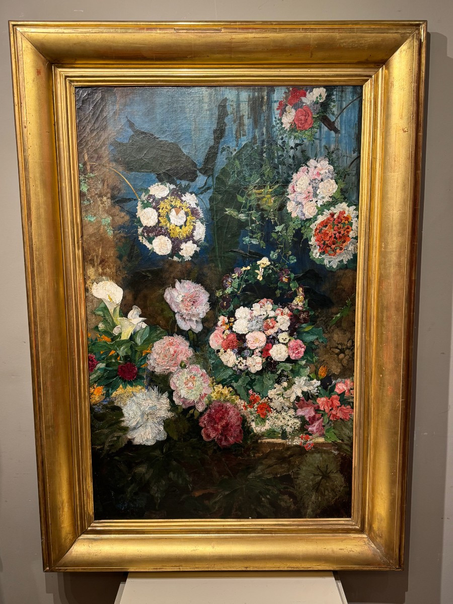 Nature morte à composition florale, France, vers 1880-1890