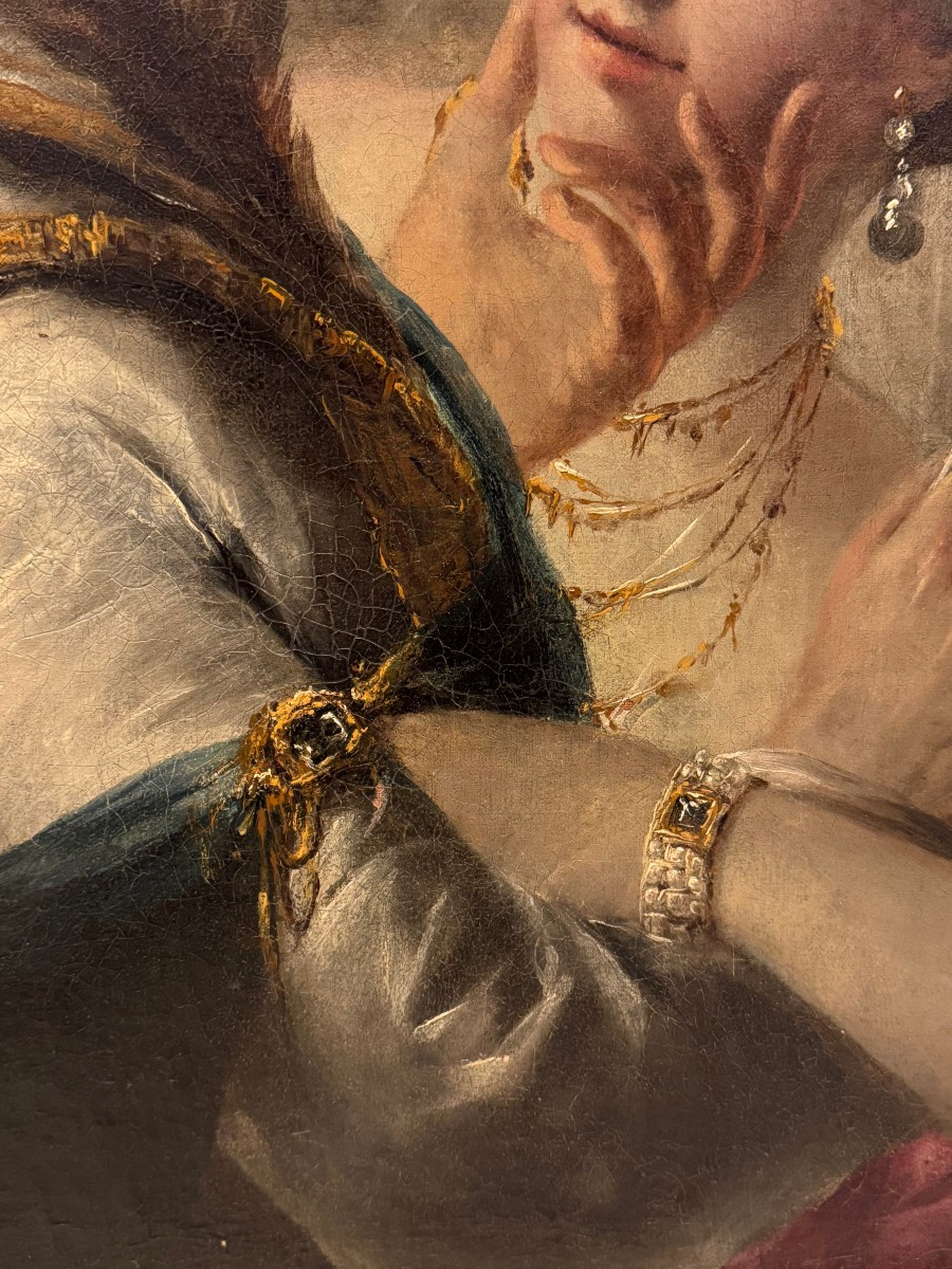 A Young Couple Dressed In Oriental Style, Circa 1810-photo-3