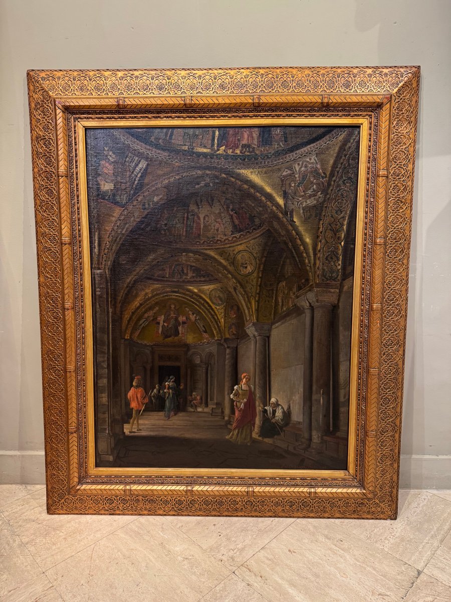 "Le narthex de la basilique Saint-Marc de Venise, P.van der OUDERAA, 1868