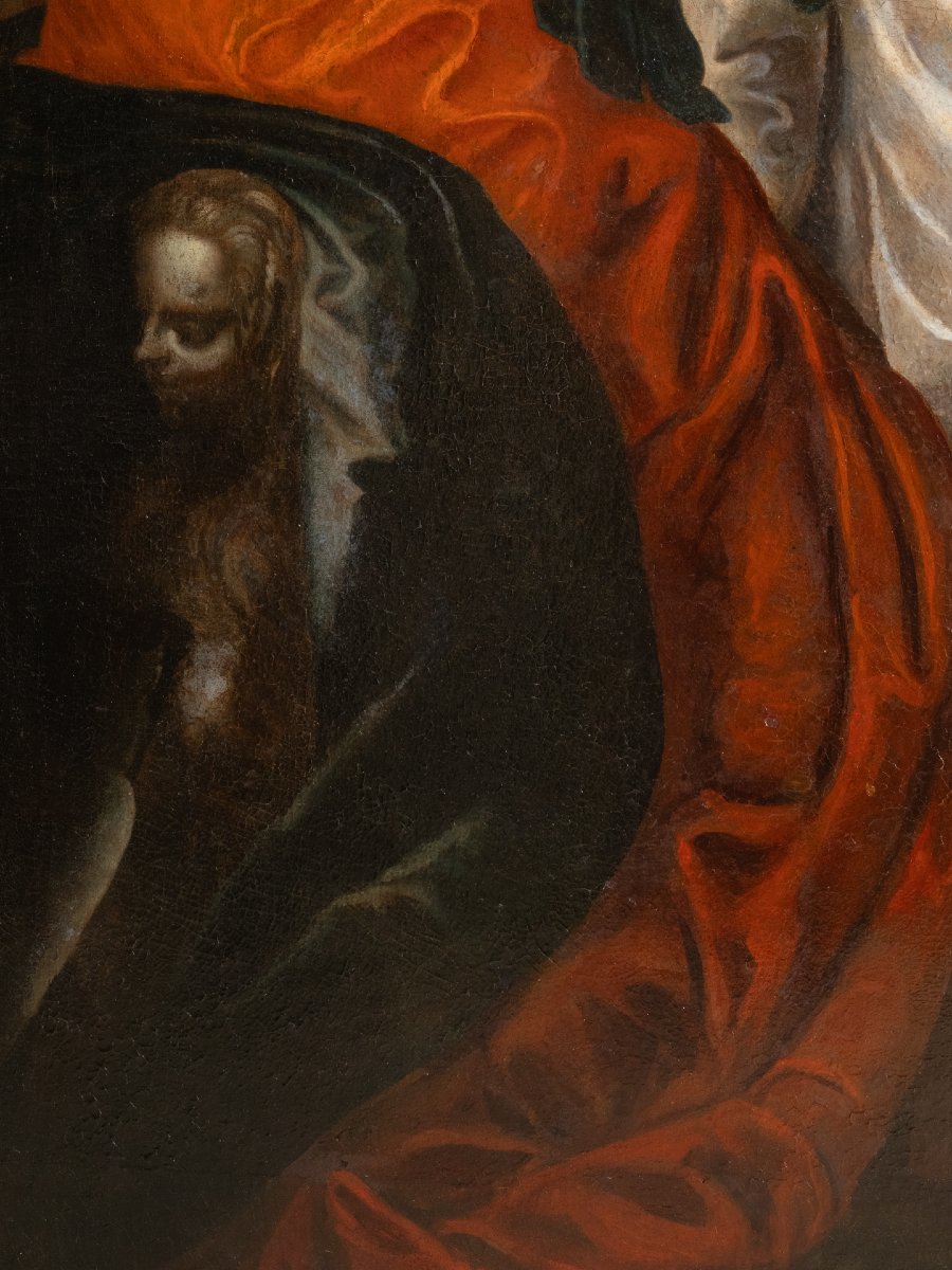 "the Choice Of Hercules," Very Large Oil On Canvas, Italy, 18th Century.-photo-2