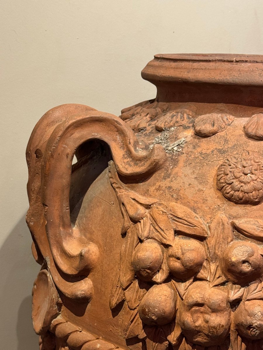 Large Terracotta Jar From Impruneta, Italy, Late 19th Century.-photo-4