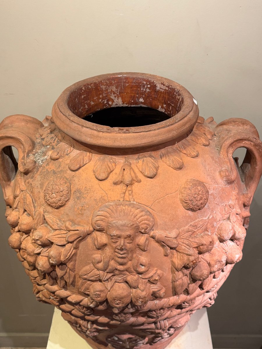 Large Terracotta Jar From Impruneta, Italy, Late 19th Century.-photo-1