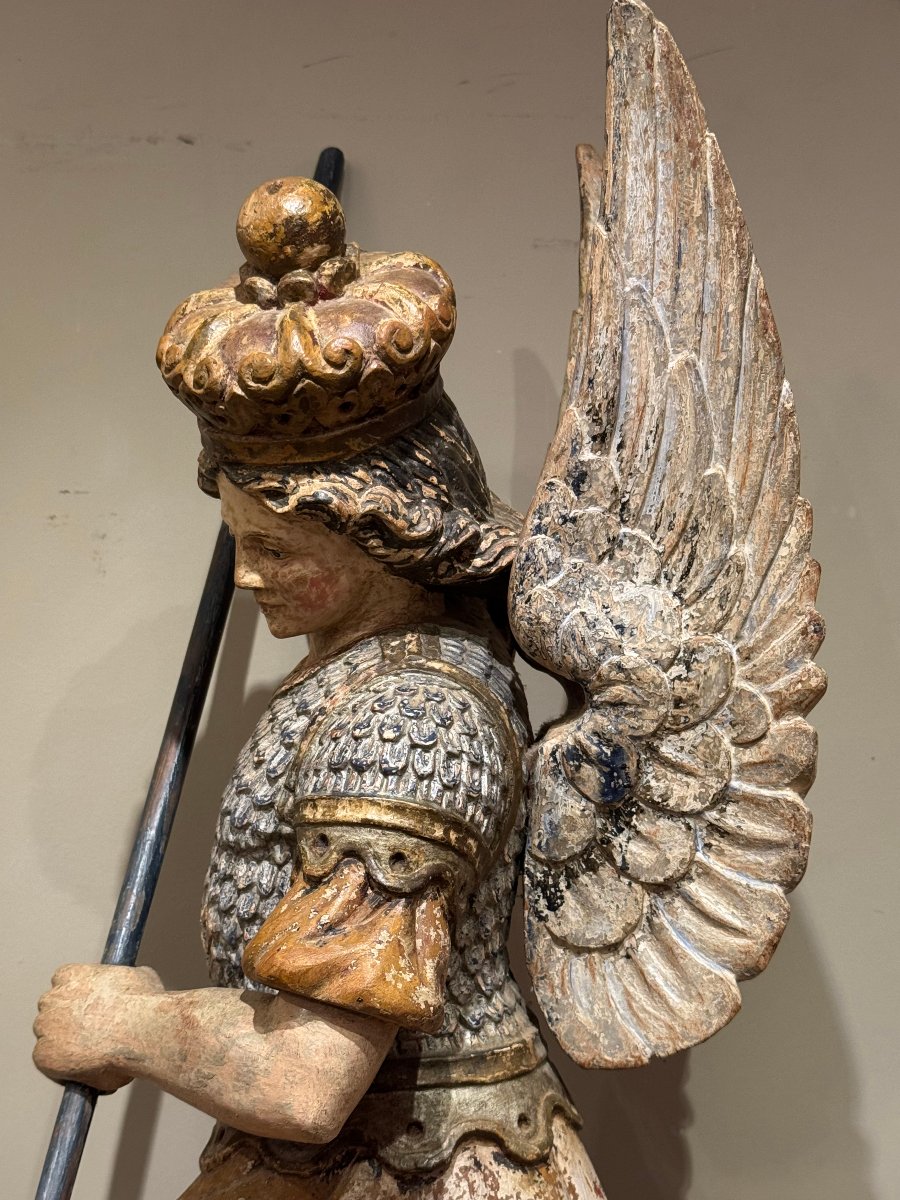 " Saint Michel terrassant le dragon", Italie, 18e s.-photo-4