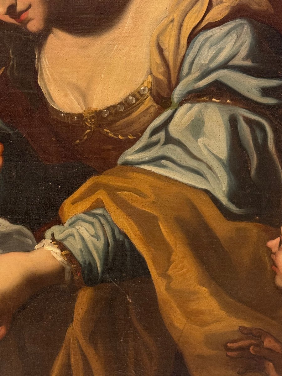 "moses And The Pharaoh's Daughter," Genoese School, Late 17th–early 18th Century.-photo-3