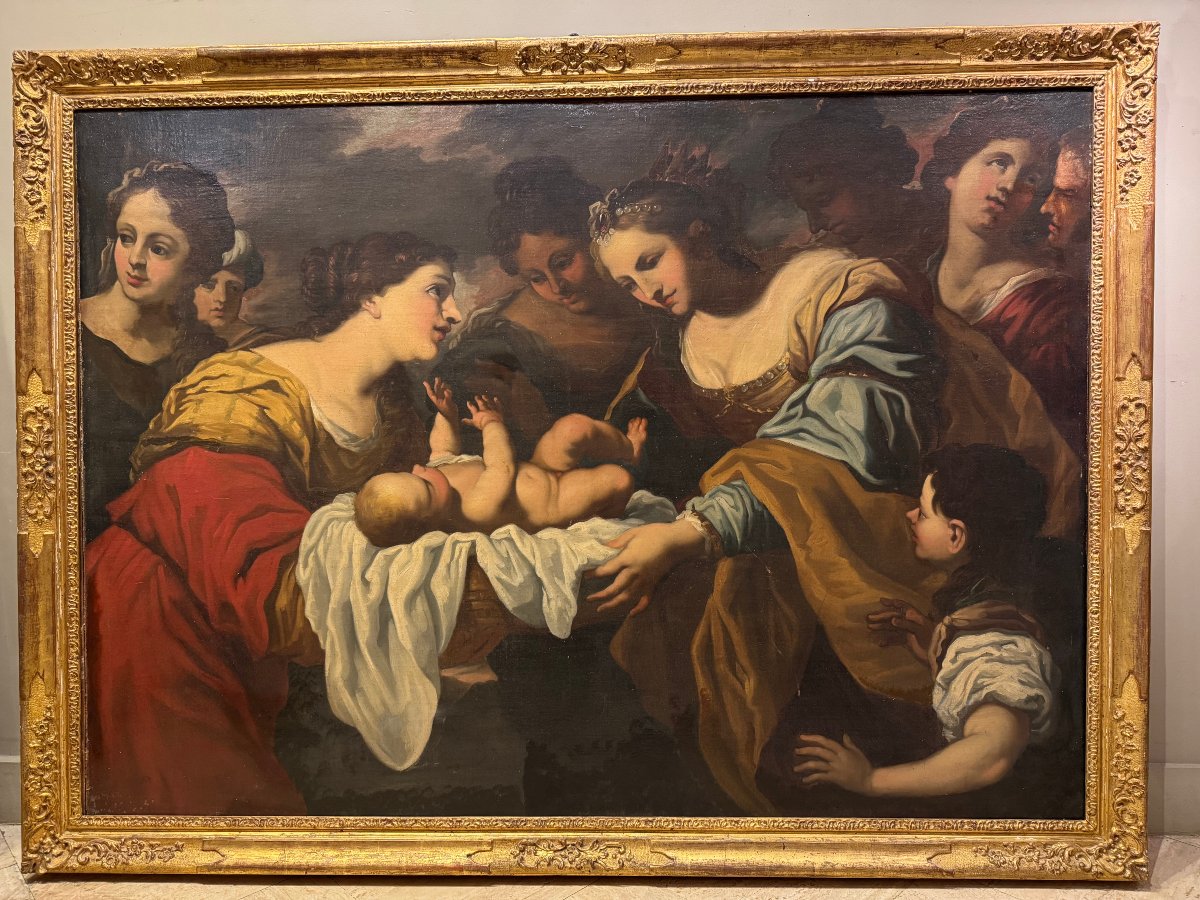 "moses And The Pharaoh's Daughter," Genoese School, Late 17th–early 18th Century.