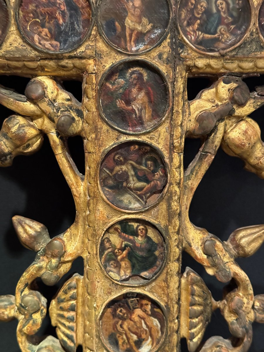Grande Croix de procession, Italie, 18e s.-photo-3