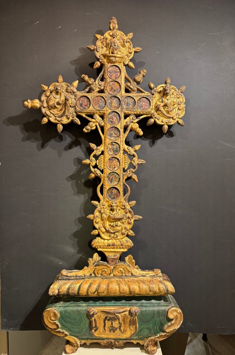 Grande Croix de procession, Italie, 18e s.-photo-6