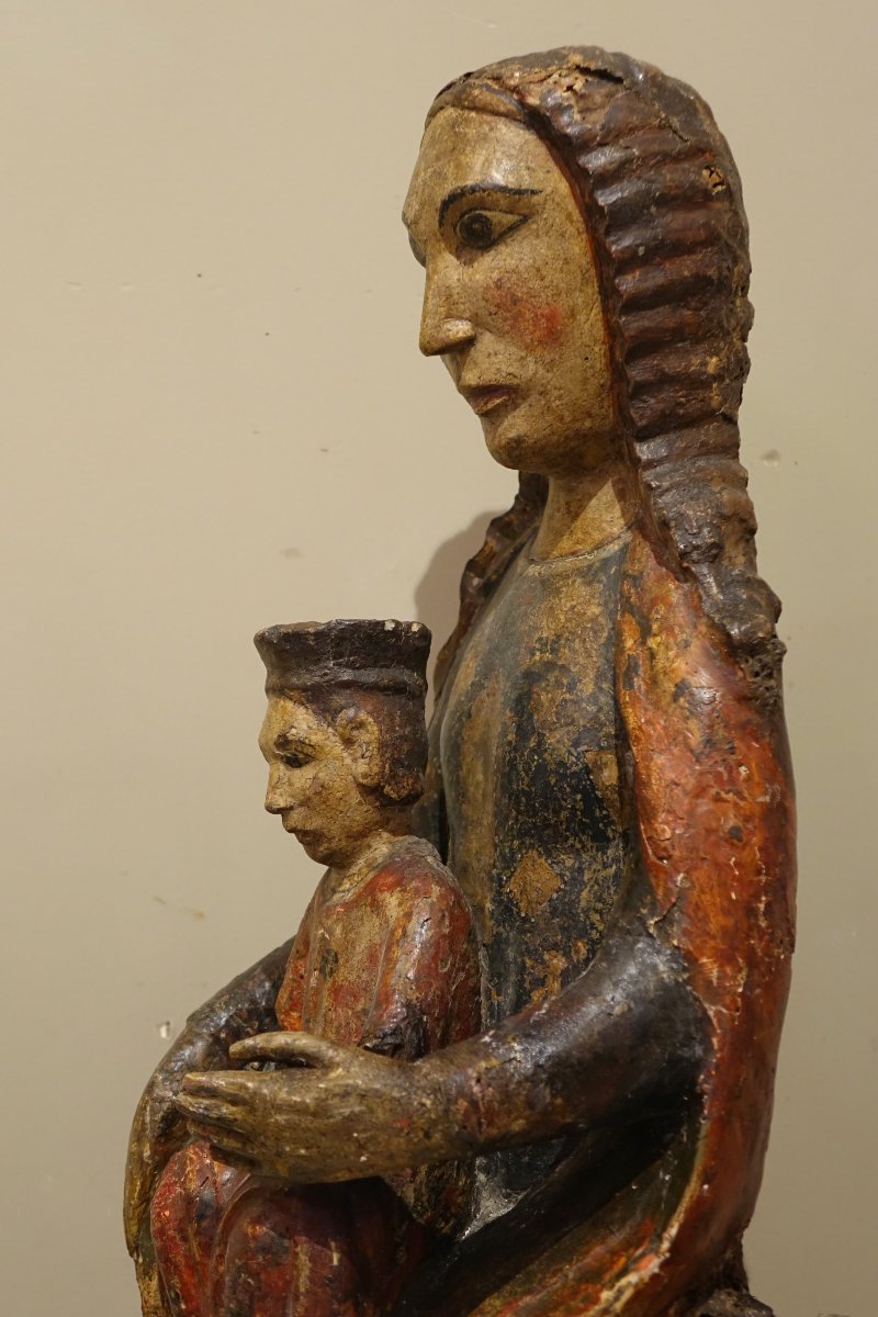 Virgin And Child, Sedes Sapientiae, Italy, 13th Century-photo-3