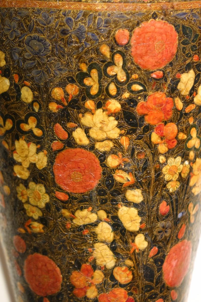 Vase laqué ,Cachemire,19e s.-photo-2