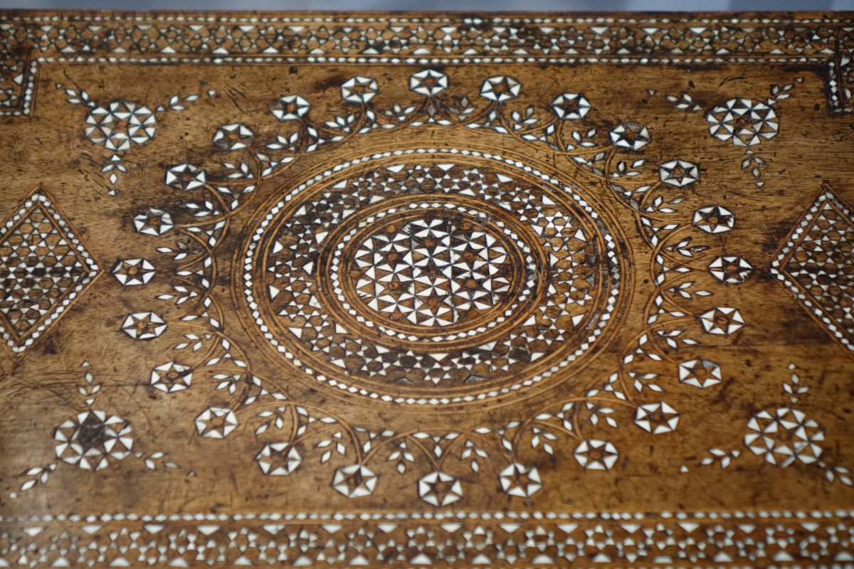 Large Armchair In Decorated Walnut-photo-4