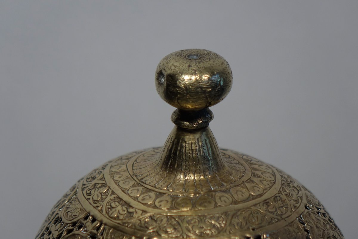 Perfume Burner In Brass, Persian, 19th C.-photo-5