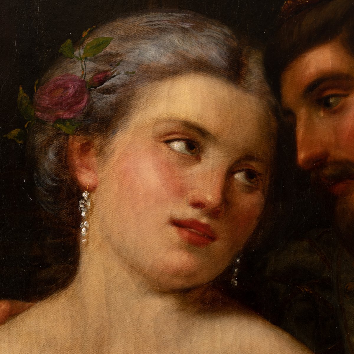 "Une scène galante durant le carnaval de Venise", G.Guffens? 1878-photo-7