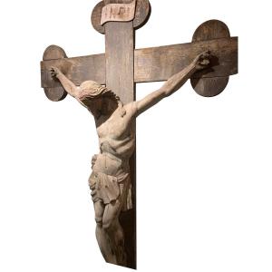 Christ Sur Sa Croix De Très Grandes Dimensions ( 280 X 147), France, 18e S.