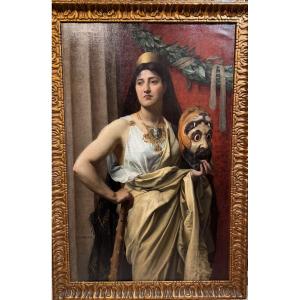 ,Hercule et Omphale" Louis DESMAREST, Vers 1890-1900