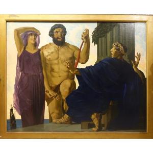 " Hercule ramène Alceste des Enfers à son mari le roi Admète", A.LUPIAC,1923