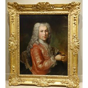 "portrait Of A Gentleman Holding A Snuffbox", France, Circa 1730