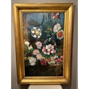 Nature morte à composition florale, France, vers 1880-1890