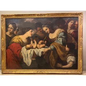 "moses And The Pharaoh's Daughter," Genoese School, Late 17th–early 18th Century.