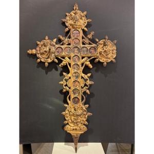 Grande Croix de procession, Italie, 18e s.