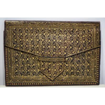 Pochette Porte-courrier En Maroquin Rouge, 19e S.