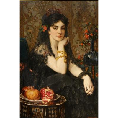 "La belle Andalouse", Paul SAINT-JEAN ( 1842-1875) 