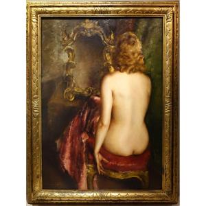 Large Naked Back In Front Of A Mirror, Gp Restellini, 1931