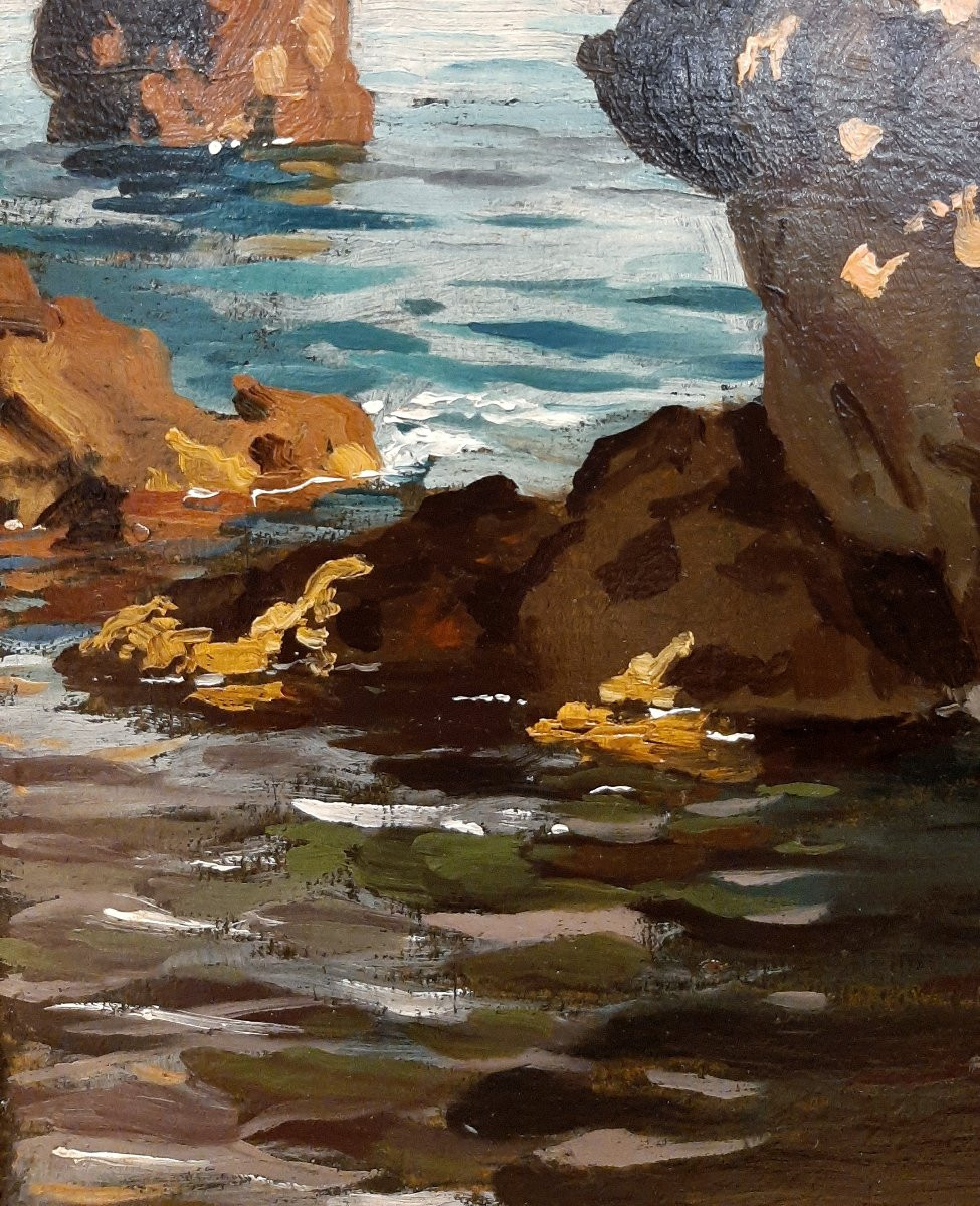 Arco Naturale à Capri, Max Roeder, Huile sur carton-photo-6