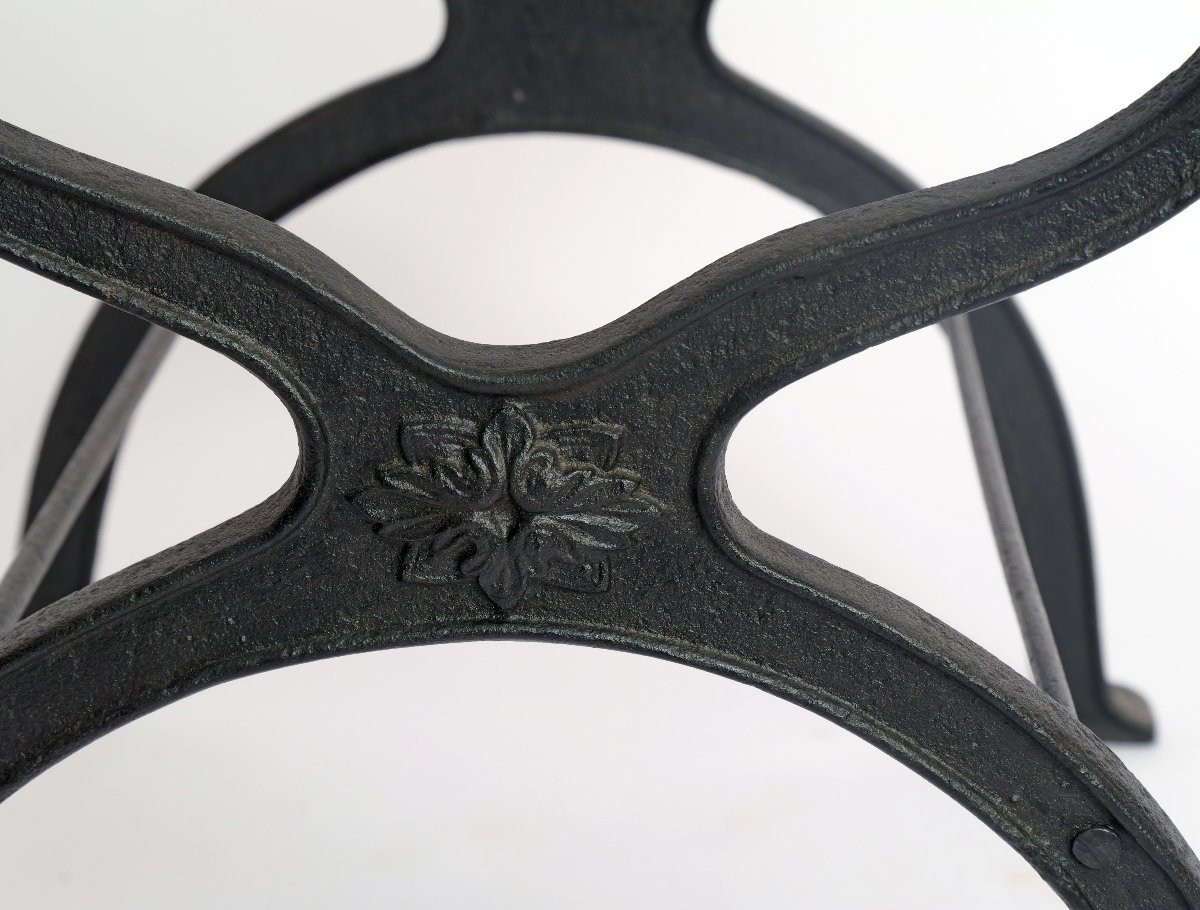 Iron Stool After A Design By Karl Friedrich Schinkel, Berlin, Circa 1830-photo-3