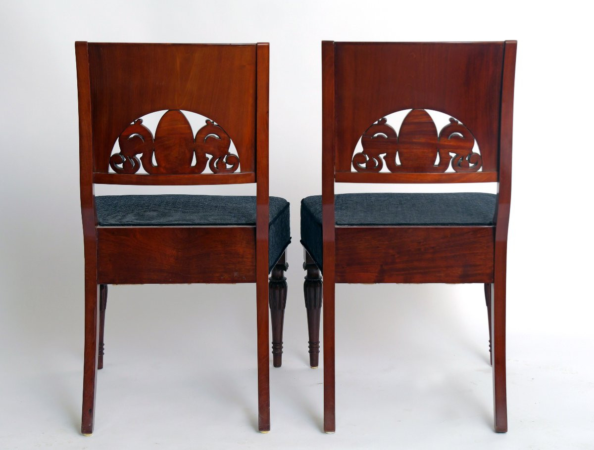 Paire de chaises au riche décor sculpté-photo-2