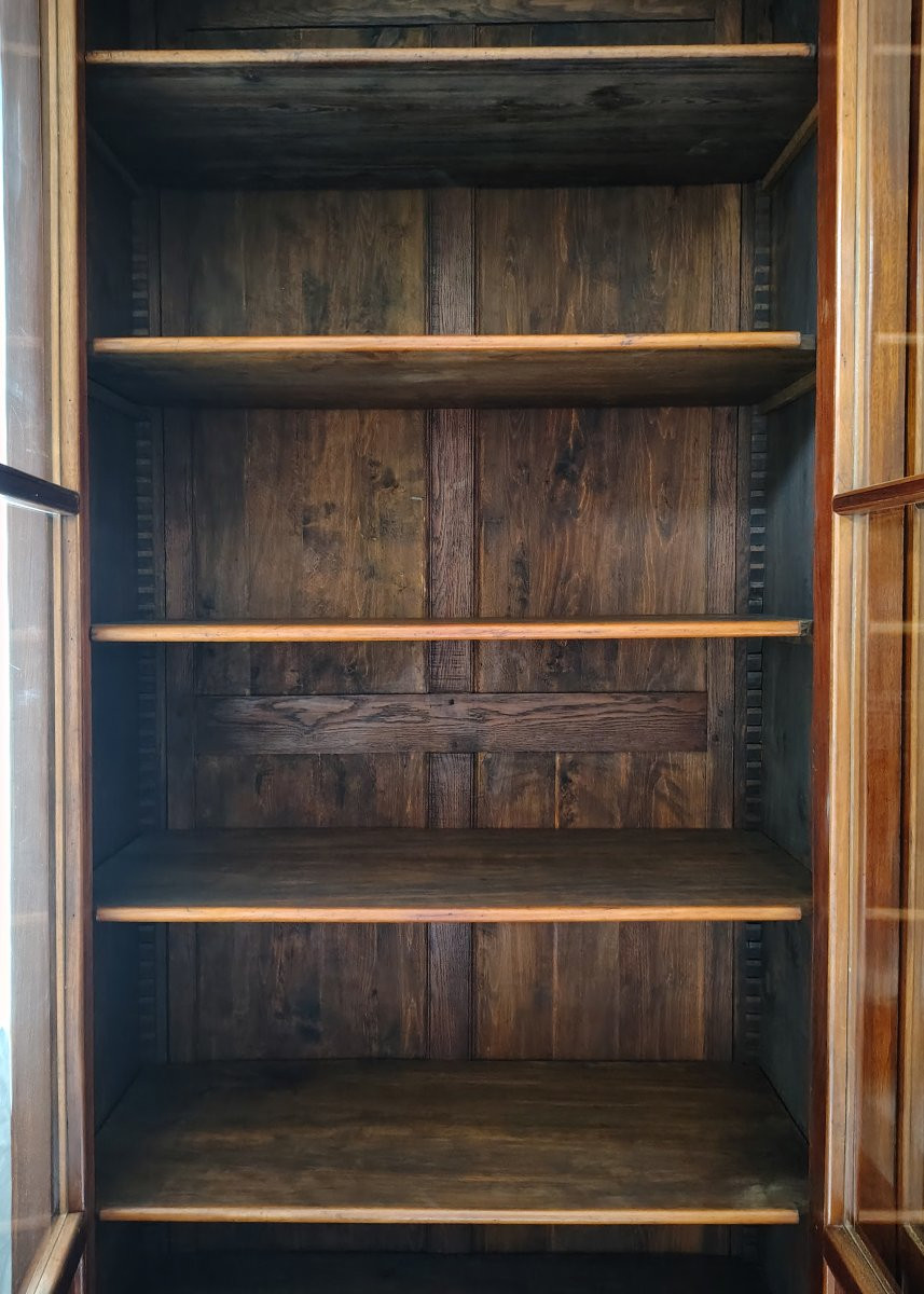 Four-door Bookcase, Charles X, Mahogany -photo-4