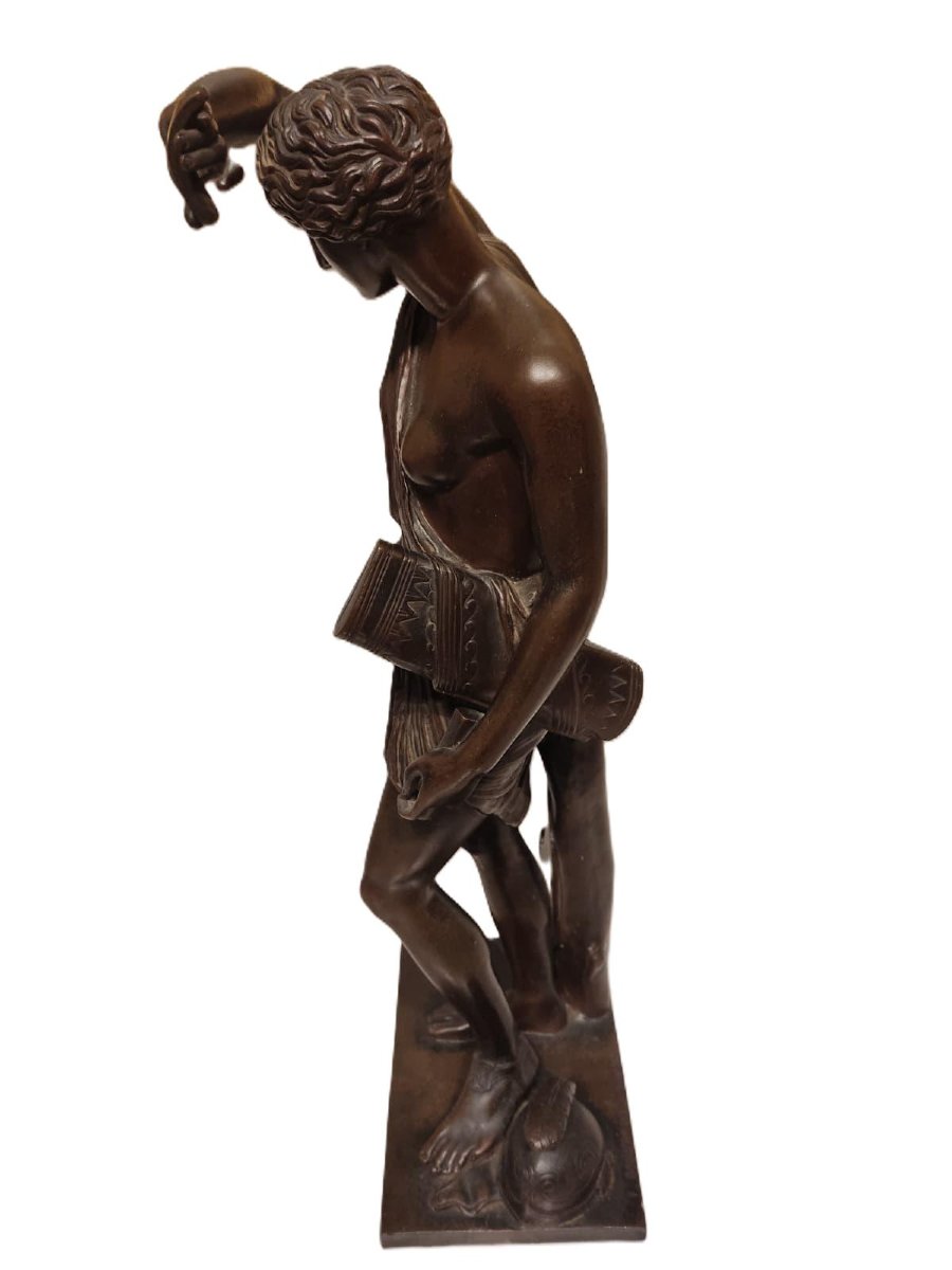 French Bronze Sculpture "wounded Amazon", Early 19th Century-photo-3
