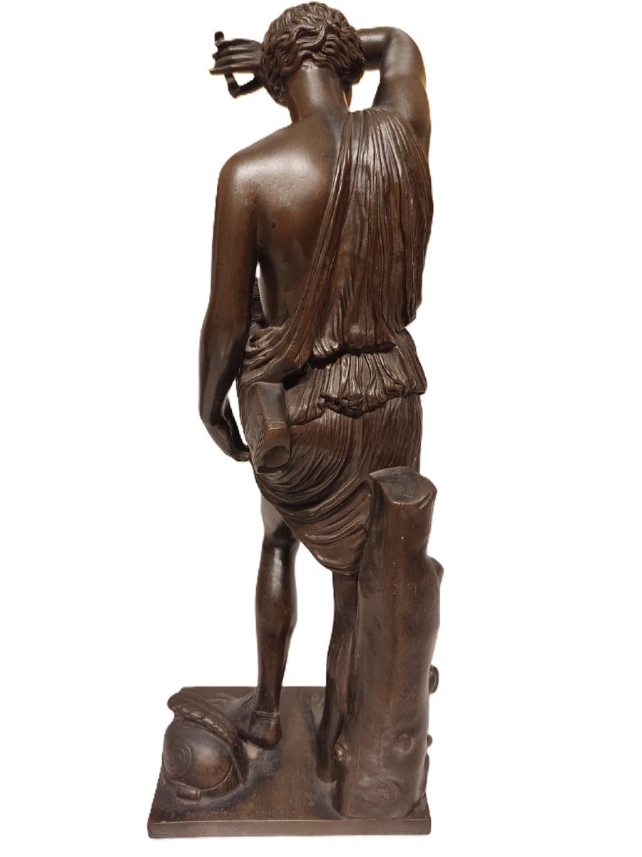 French Bronze Sculpture "wounded Amazon", Early 19th Century-photo-4