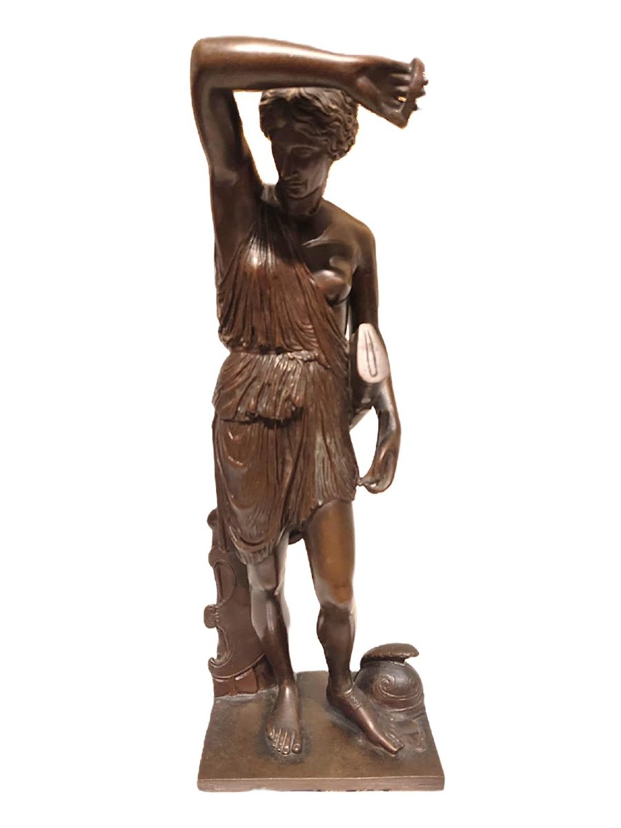 French Bronze Sculpture "wounded Amazon", Early 19th Century-photo-7