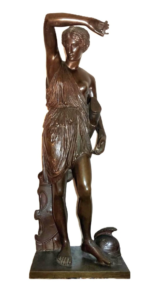 French Bronze Sculpture "wounded Amazon", Early 19th Century